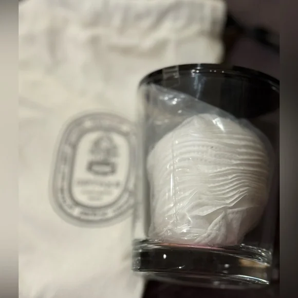 Diptyque Beauty Vanity Shelfie Companion Glass Jar With Lid, Cotton & Dust bag - Picture 3 of 3